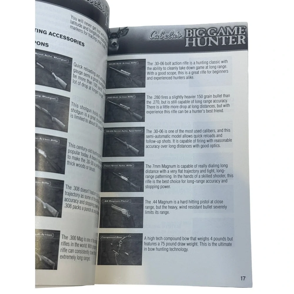 Cabelas Big Game Hunter‎ Activision PlayStation 2 Video Game Manual